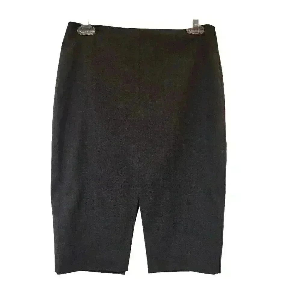 Banana Republic Women's Charcoal Gray Poly/Rayon/Viscose/Spandex Lined Pencil Sk